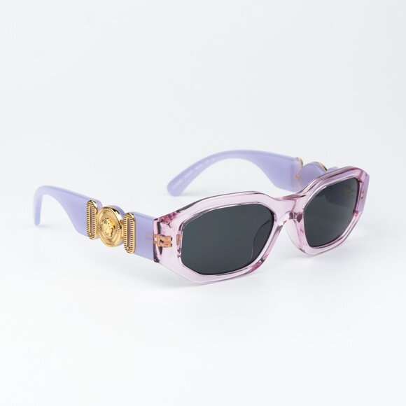 Versace KIDS Sunglasses Transparent Lavender Grey Rectangle VK4429U 552687 - Picture 5 of 10